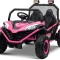 UTV electric pentru 2 copii Kinderauto Dune-Buggy 300W 24V, cu roti MOI, culoare Rose