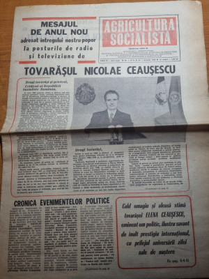 ziarul agricultura socialista 7 ianuarie 1988-ziua de nastere a elenei ceausescu foto