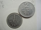 ROMANIA - SET 1 LEU 1951 AL + 2 LEI 1951 AL , AUNC , LCP1.124