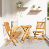 Set Bistro pentru Grădină 3 Piese, Lemn Solid de Acacia, vidaXL