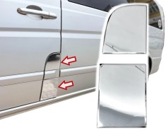 Set de 2 ornamente cromate din inox portiera/capacul la rezervor pentru Mercedes Vito, Viano W639 din 2003-2014