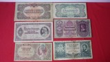 LOT BANCNOTE UNGARIE PENGO, 6 BUC.