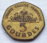 386. Moneda Haiti 5 gourdes 1995