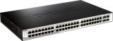 SWITCH D-LINK SMART 48 porturi Gigabit + 4 porturi Combo SFP, carcasa metalica, rackabil, &quot;DGS-1210-52&quot; (timbru verde 2 lei)
