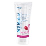 Lubrifiant Aquaglide Raspberry pe baza de apa, cu aroma de zmeura, 100ml, compatibil cu jucarii erotice si prezervative