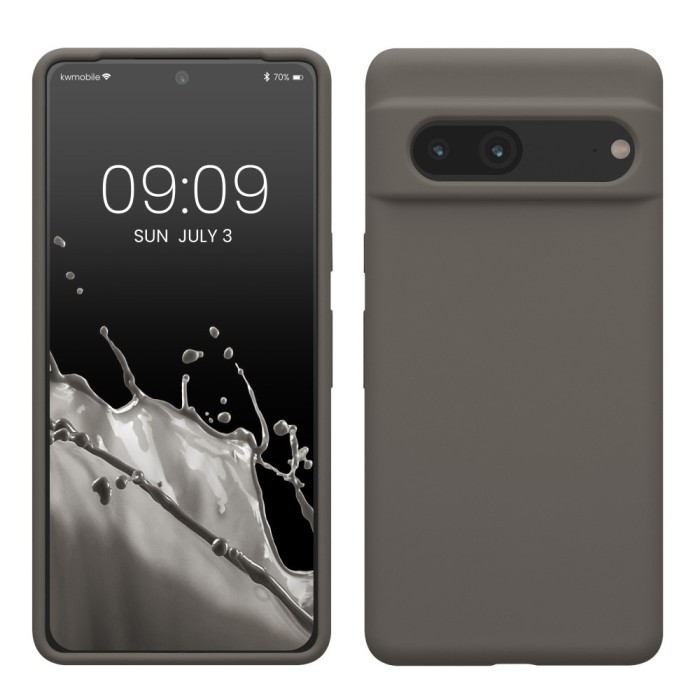 Husa kwmobile pentru Google Pixel 7, Silicon, Gri, 59451.155