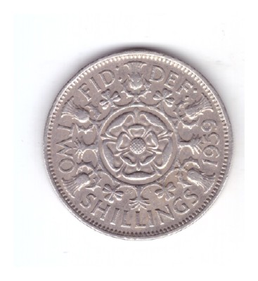 Moneda Anglia 2 shilling / 2 shillings 1959, stare buna, curata foto