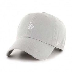 47brand șapcă de baseball din bumbac MLB Los Angeles Dodgers culoarea gri, cu imprimeu B-BSRNR12GWS-GYA