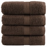 vidaXL Prosoape m&acirc;ini premium SOLUND 4 buc maro 30x30cm 600gsm