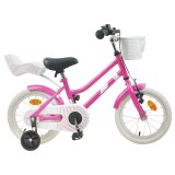 vidaXL Bicicletă pentru Copii 12 Inci pentru 2-4 ani Roz &icirc;nchis 42009225