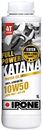 Ulei moto 4T Ipone Full Power Katana 10W50 100% Sintetic ESTER - JASO MA2 - API... Cod Produs: MX_NEW 800010IP