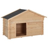 Cumpara ieftin Cușcă de c&acirc;ine, 145x70x100,6 cm, lemn masiv de pin 14 mm