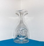 Carafă decantor vin, cristal suflat manual - semnată Ballzar Norberg 1972, proveniență Suedia