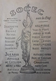 1927, Reclamă SOCEC Bucuresti Calea Victoriei 13 JUCARII, articol menaj CALIMARI