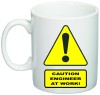 Cana Alba Personalizata Engineer at work INOVATIX&reg;, 330ml, Ceramica, Rotunda, Cadou Inginer