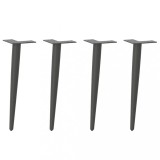 vidaXL Picioare pentru măsuță de cafea, formă conică, 4 buc., antracit, 42-43 cm, oțel
