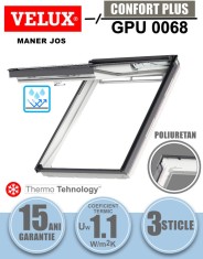 Fereastra mansarda VELUX GPU 0068, dubla deschidere, poliuretan, 3 sticle