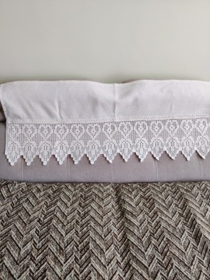 Draperie cu dantelă lucrată manual foto