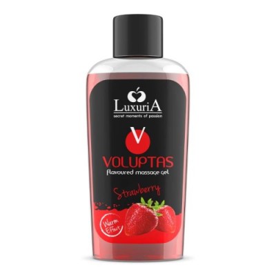 Masaj - Luxuria Voluptas Gel de Masaj cu Aroma de Capsuni 100 ml Efect de Caldura Aroma Naturala foto