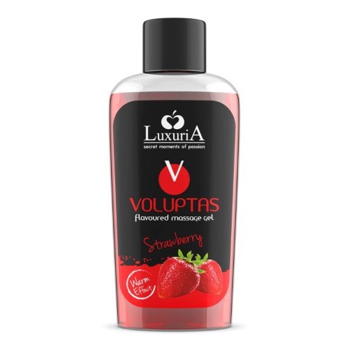 Masaj - Luxuria Voluptas Gel de Masaj cu Aroma de Capsuni 100 ml Efect de Caldura Aroma Naturala