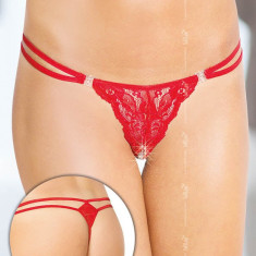 Jane - Lenjerie sexy G-String 2444, roșu, S/L