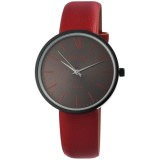 Cumpara ieftin Ceas de dama negru 21,5 cm, cadran 39 mm, curea din piele ecologica, mecanism quartz japonez, analogic, sticla minerala, catarama cu stift