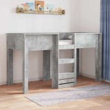 vidaXL Pat Etajat pentru Copii Gri din beton 75 x 190 cm Lemn compozit 3410470