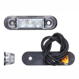 Lampa pozitie gabarit 12/24V; cu cablu; oval; montare surub cu spatiu 45mm; 3xLED; alb; Latime: 65 mm; Inaltime: 17 mm; adancime: 14 mm;, Rapid