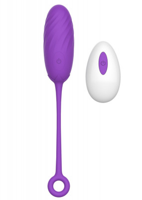 Ou Vibrator Pearl Love Egg, 10 Moduri Vibratii, Remote Control, Silicon, USB, Violet, 19.5 cm, Guilty Toys, Sexxify foto