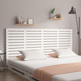 Tăblie de pat pentru perete, alb, 186x3x91,5 cm, lemn masiv pin, vidaXL