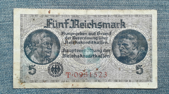 5 ReichsMark ND (1940-1945) Germania / mark marci seria 0931523