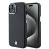Husa pentru iPhone 15 Plus - BMW Leather Signature Wrapped Metal MagSafe (BMHMP15M23PUFWK) - Black