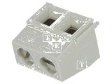 Regletă de conexiuni pentru PCB &icirc;n unghi de 90&deg;, 5mm, 2 piste, 13,5A, TE Connectivity