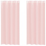 Cumpara ieftin Perdele Voile cu Oelii 2 buc Roz deschis 140x225 cm