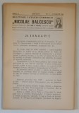 BULETINUL LICEULUI COMERCIAL NICOLAE BALCESCU , ANUL II , NUMARUL 9 , IANUARIE , 1941