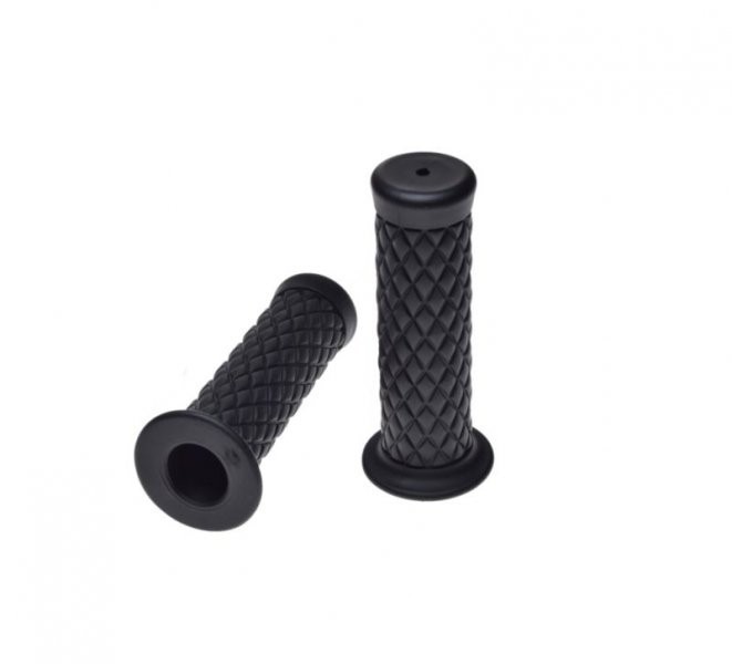 Mansoane moto vintage 124mm, Bobber/Cafe Racer/Chopper, culoare negru Cod Produs: MX_NEW AB32625