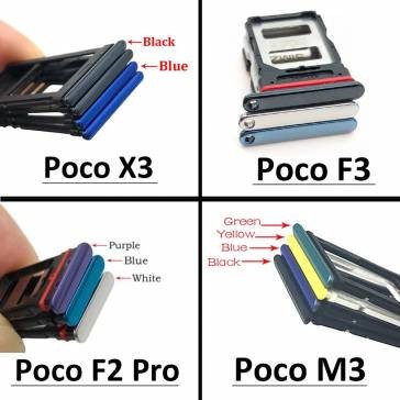 Suport SIM Xiaomi Poco M3 Negru Original