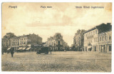 3484 - PLOIESTI, Market, old car, Romania - old postcard - used - 1924, Circulata, Printata