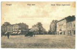 3484 - PLOIESTI, Market, old car, Romania - old postcard - used - 1924, Circulata, Printata