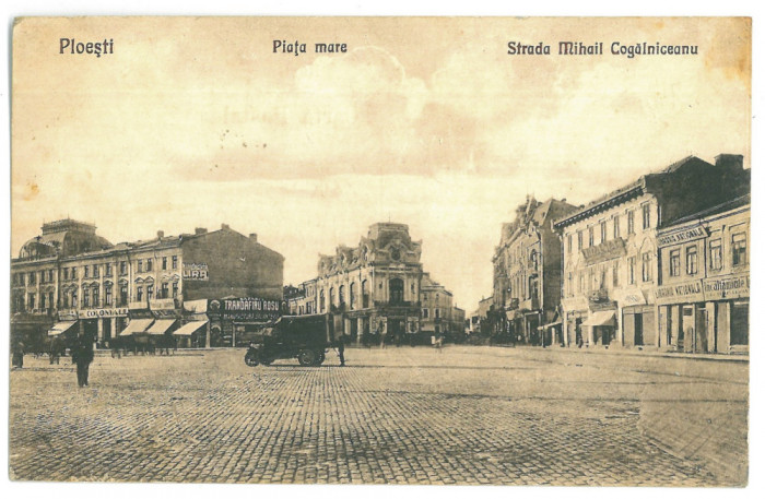 3484 - PLOIESTI, Market, old car, Romania - old postcard - used - 1924