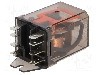 Releu electromagnetic, 24V AC, 25A, DPDT, serie RM8, TE Connectivity - 2-1393147-9