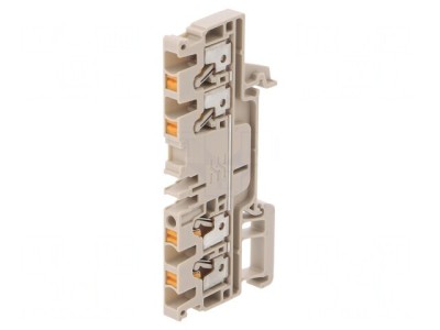 Conector Șine 2,5mm2 4 Borne Bej 5,1mm foto