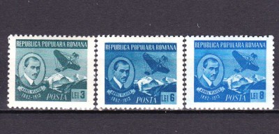 ✅RO 1950 LP 269 &amp;quot; Aurel Vlaicu &amp;quot; , serie , MH ( sarniera ) foto