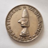Medalie placheta Botosani 1970 Festivalul Vasilache locul 2 Teatru de păpuși