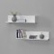 Set 2 rafturi perete Elverum W alb mat lacuit [en.casa] HausGarden Leisure
