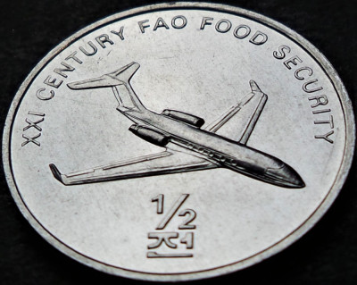 Moneda FAO 1/2 CHON - COREEA de NORD, anul 2002 * cod 3820 - UNC DIN FASIC! foto