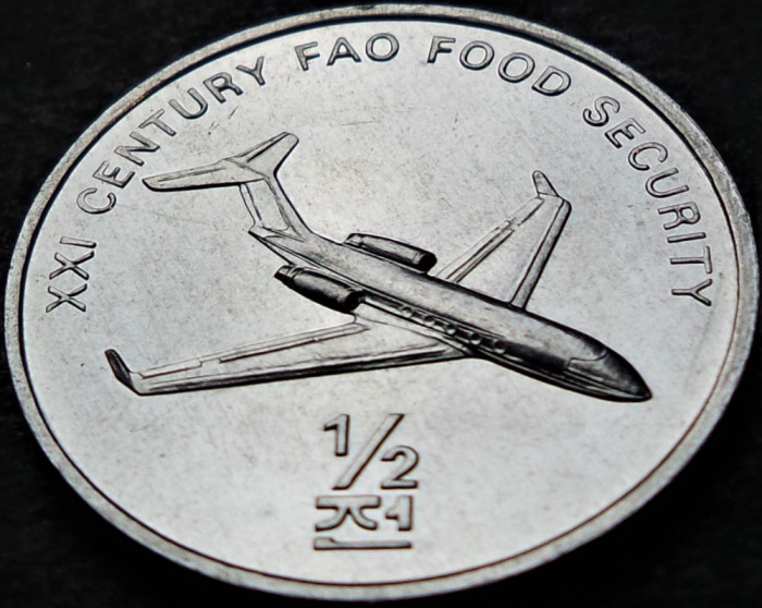 Moneda FAO 1/2 CHON - COREEA de NORD, anul 2002 * cod 3820 - UNC DIN FASIC!