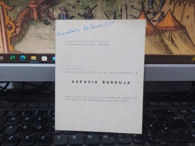 Aspasia Burduja, pliant expoziția de artă decorativă Galeria Orizont 1970, 196 foto
