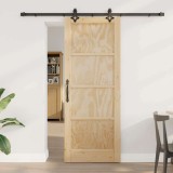 Ușă glisantă cu set de accesorii 78x202 cm Lemn masiv de pin