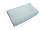 Perna ergonomica Somnart LATEXCEL, 64x40x11 cm, latex natural, husa bumbac 100%, bleu Relax KipRoom